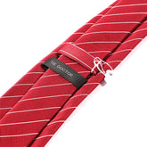 Red Pinstripe Striped Tie 7.5cm - Tie Doctor